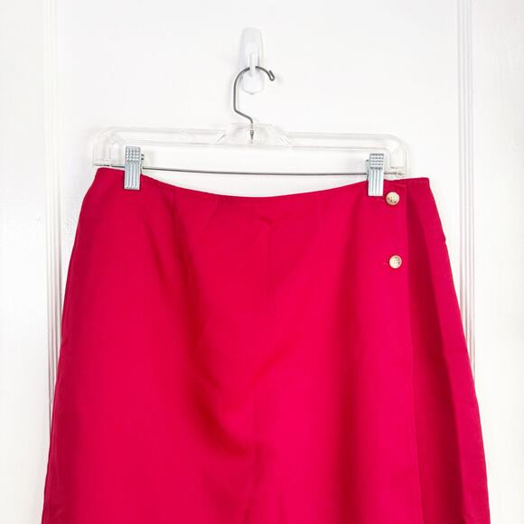 VTG Talbots Petites Red Schoolgirl Skort Preppy Bold Classic Academia NEW 14 - Picture 2 of 13